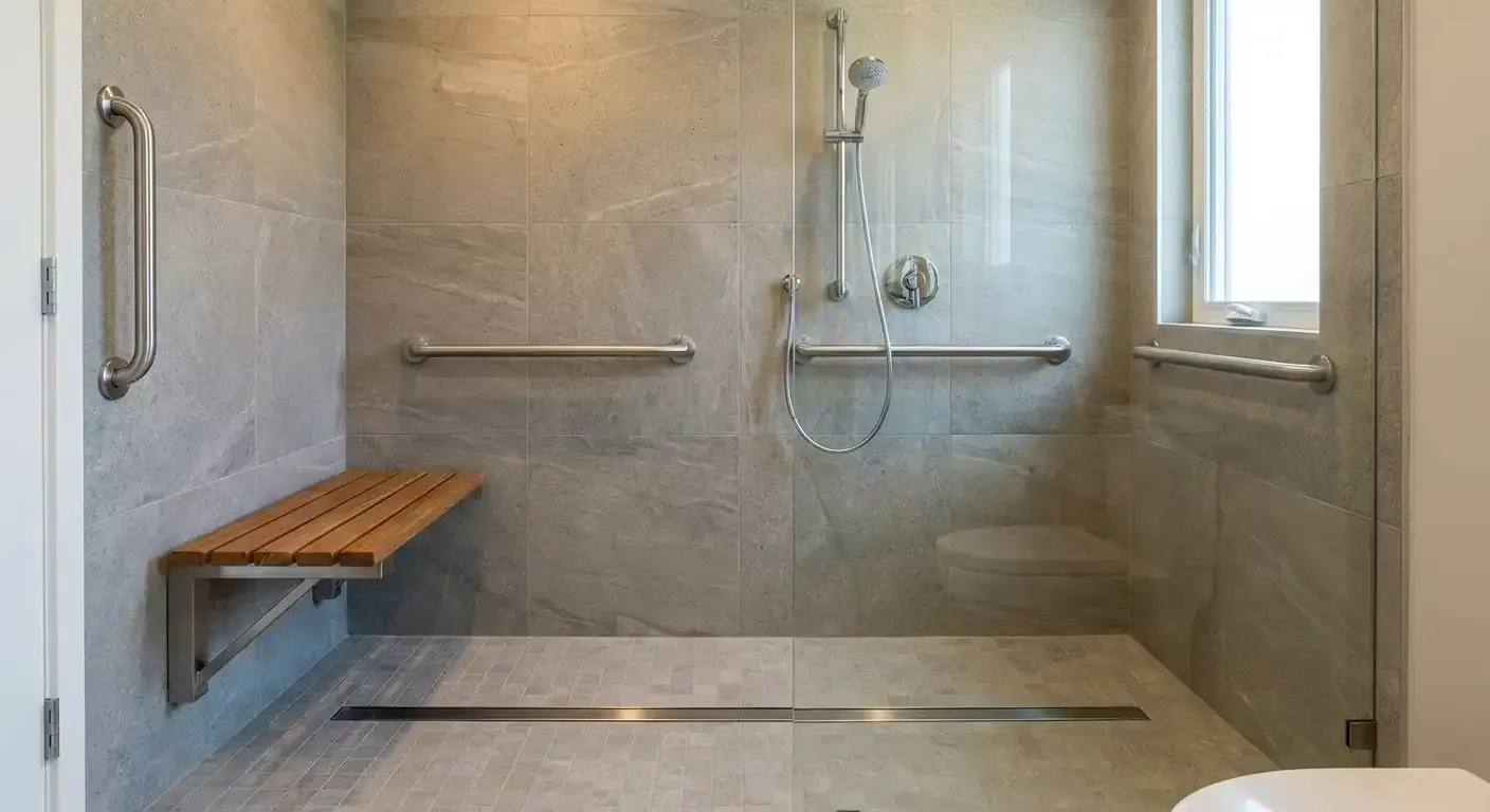 Image installateur douche senior 3 pour un handicap digne